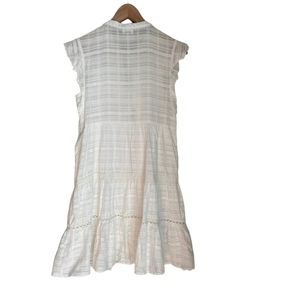 Knox‎ Rose Women's Short Sleeve Tire Neck White Boho Midi Dress Size S - Picture 10 of 11